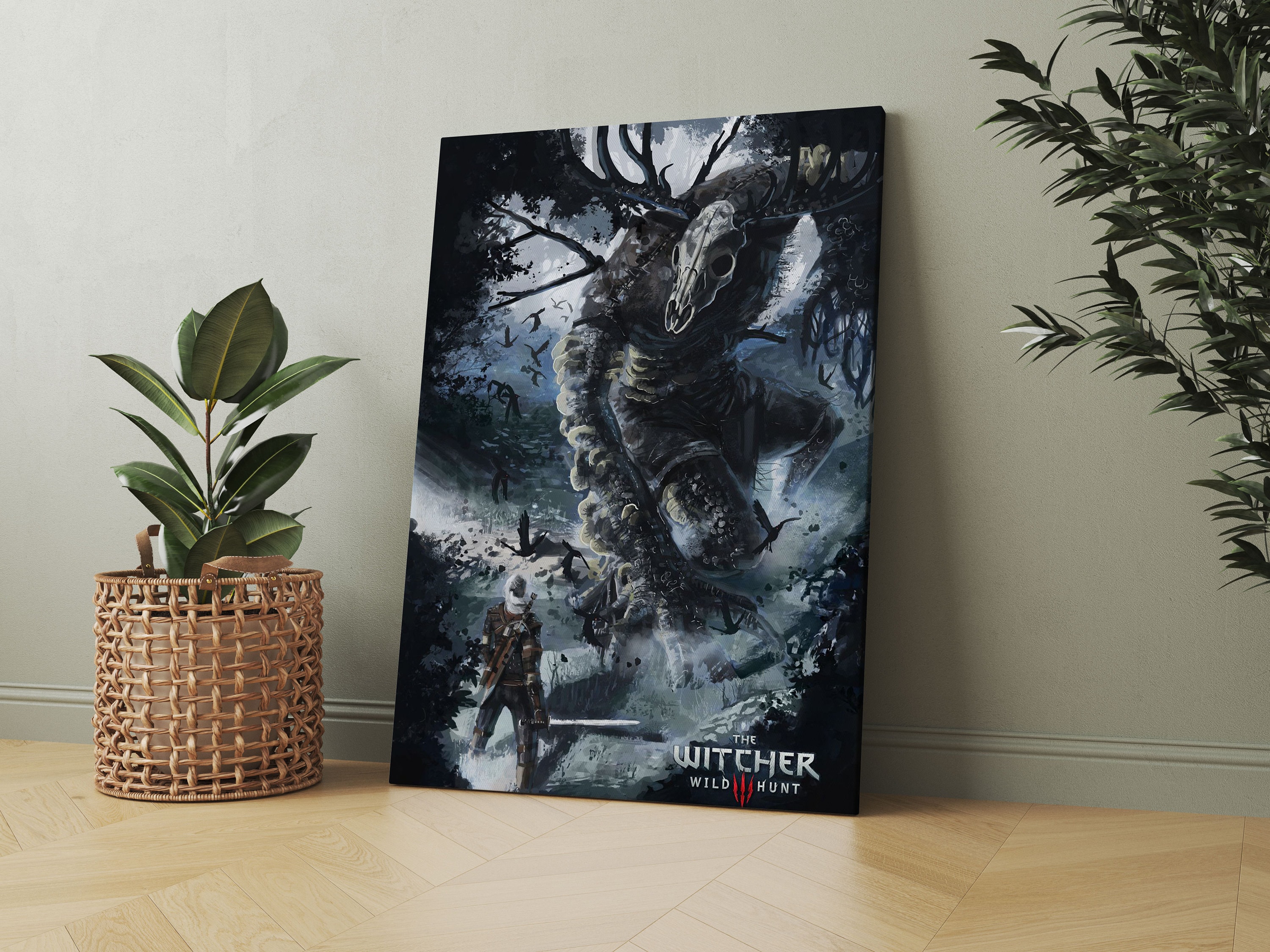 The Witcher 3 Wild Hunt Poster, Geralt of Rivia Wall Art, Rolled