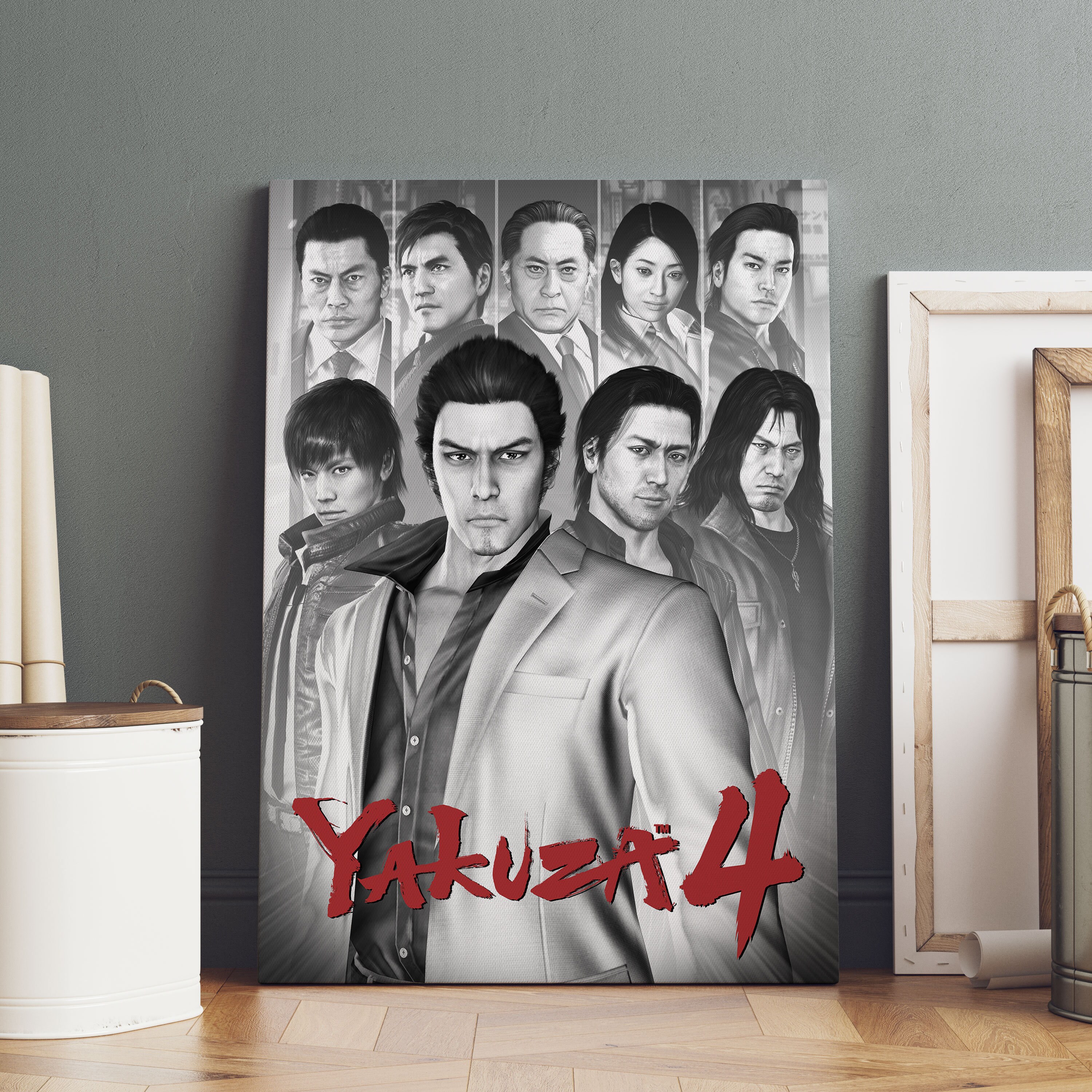 Ryu Ga Gotoku Yakuza Kazuma Kiryu Baka Mitai Painting on Vinyl 