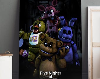 Five Nights at Freddy's Poster / Freddy Fazbear Wall Art / Game Print / Canvas Art Decor