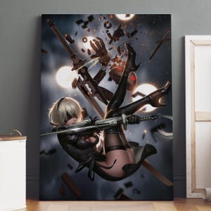 Poster di NieR Automata / 2B Wall Art / Stampa di gioco / Decorazione artistica su tela n. 3