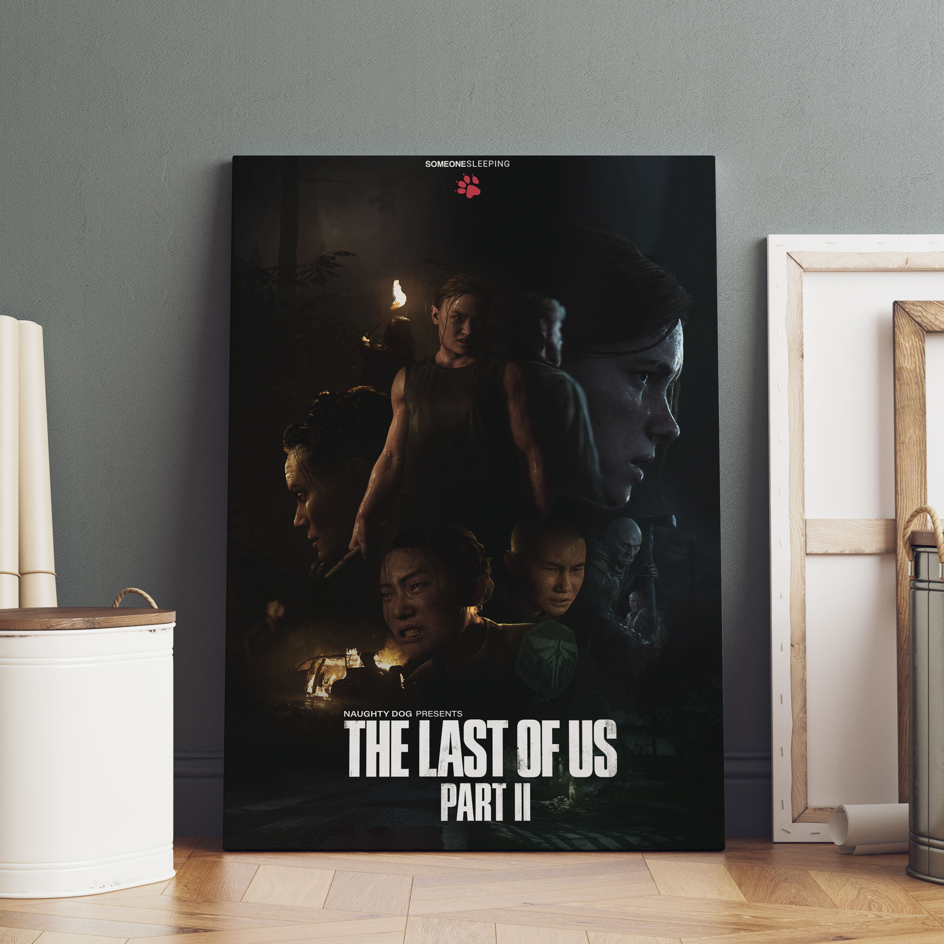 Buy Generic Custom Canvas Wall Decoration The Last of Us Poster The Last of  Us Wall Sticker Mural Ellie Joel Video Game Wallpaper #0571: Back Glue  Paper, 80X120Cm Online at Low Prices