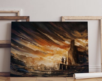 Disco Elysium Poster, Revachol Wall Art, Premium Canvas Print, Game Fan Gift, Gamer Wall Decor