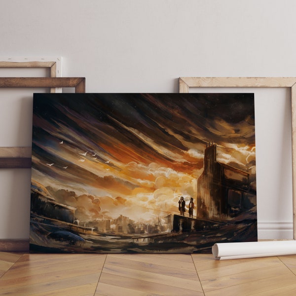 Disco Elysium Poster, Revachol Wandkunst, Premium Leinwand, Spiel Fan Geschenk, Gamer Wanddekoration