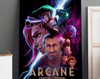 Arcane Poster / Jinx & Vi Wall Art / Game Print / Canvas Art Decor #2
