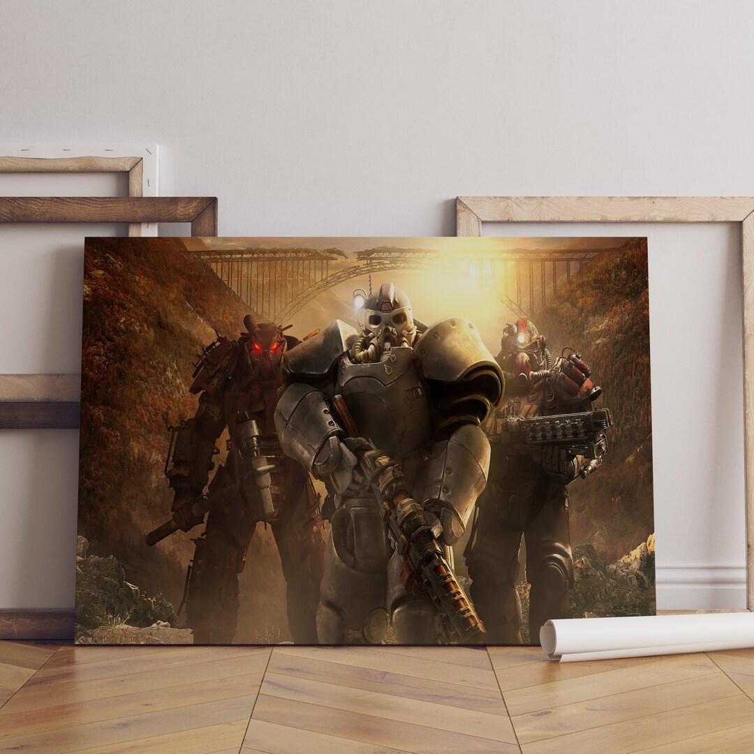 Fallout Poster, New Vegas Wall Art, Premium Canvas Print, Game Fan Gift ...