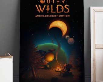 Outer Wilds Poster / Hearthian Wall Art / Game Print / Canvas Art Decor