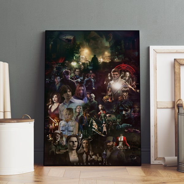 Silent Hill Poster, Heather Mason Wandkunst, Premium Leinwand, Spiel Fan Geschenk, Gamer Wanddekoration