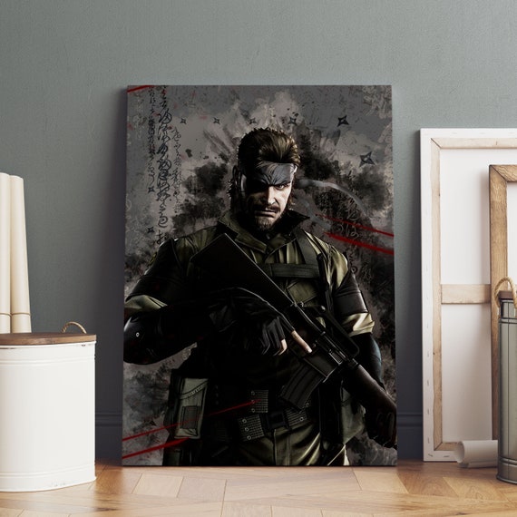 Metal Gear Solid Poster, Snake Wall Art, Premium Canvas Print, Game Fan  Gift, Gamer Wall Decor 