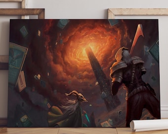 Póster de Slay the Spire / Arte mural de Watcher / Lámina del juego / Decoración en lienzo