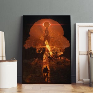 Pôster Dark Souls, Arte de parede Chosen Undead, Impressão em tela premium, Presente para fãs de jogos, Decoração de parede para jogadores