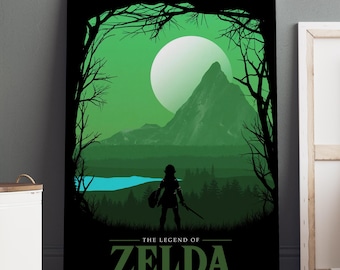 The Legend of Zelda Poster / Princess Zelda Wall Art / Game Print / Canvas Art Decor