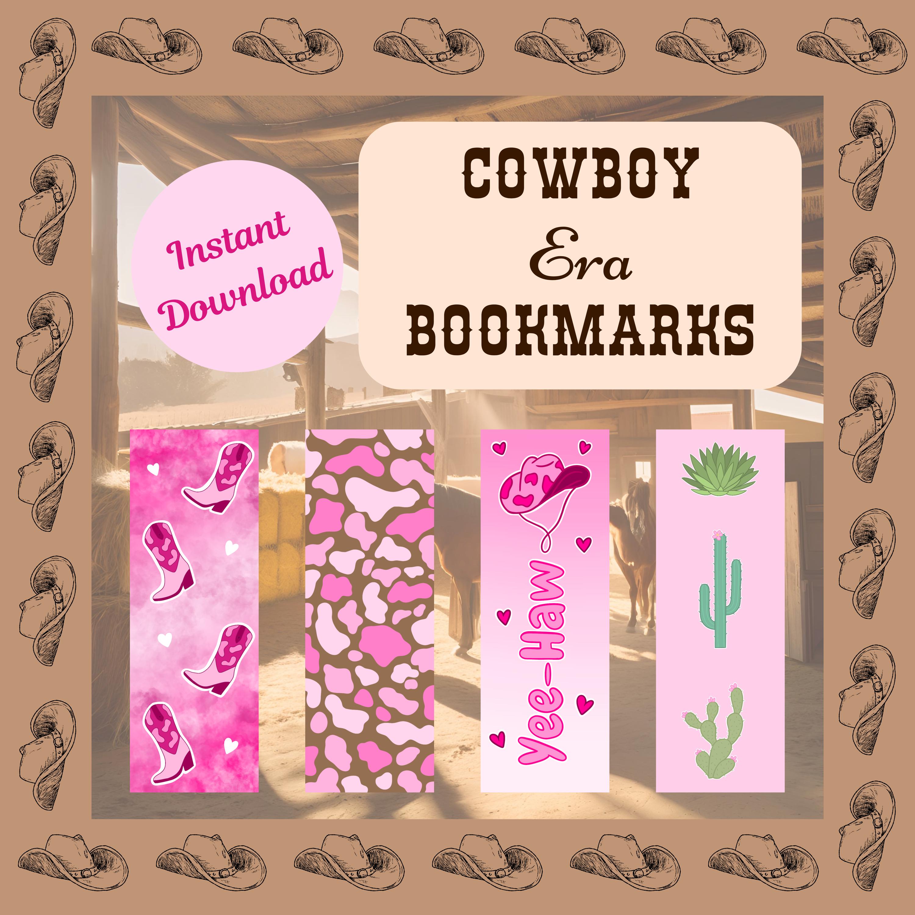 Cowgirl Bookmarks | Cute Girly Book Lovers | Pink Western Bookish Merch ...