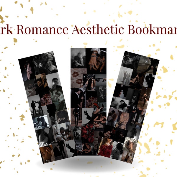 Dark Romance Aesthetic Bookmarks | Zade Meadows | Aesthetic Photo Collage | Book Boyfriend | Reading | Gift Ideas for Book Lovers | Reader