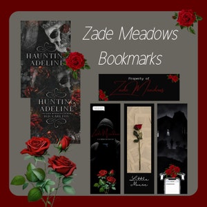 Zade Meadows Bookmarks | Dark Romance | Romance Bookmark | Haunting Adeline Book | Book Boyfriend Bookmark | Reading | Book Lover | Bookish