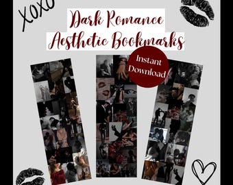 Pacote de Marcadores de Livro de Romance Sombrio | Romance de Terror com Perseguição da Máfia | Romance Sombrio Feminino | Inspirado em Zade Meadows (Download Digital)