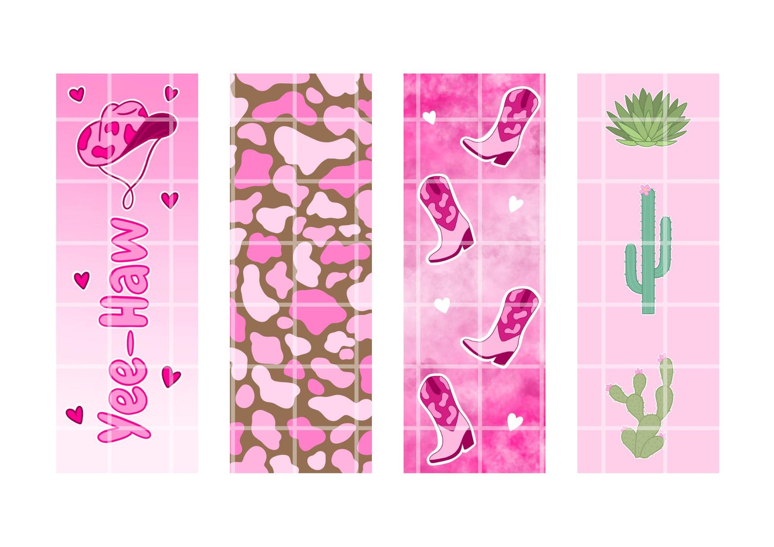 Cowgirl Bookmarks | Cute Girly Book Lovers | Pink Western Bookish Merch ...