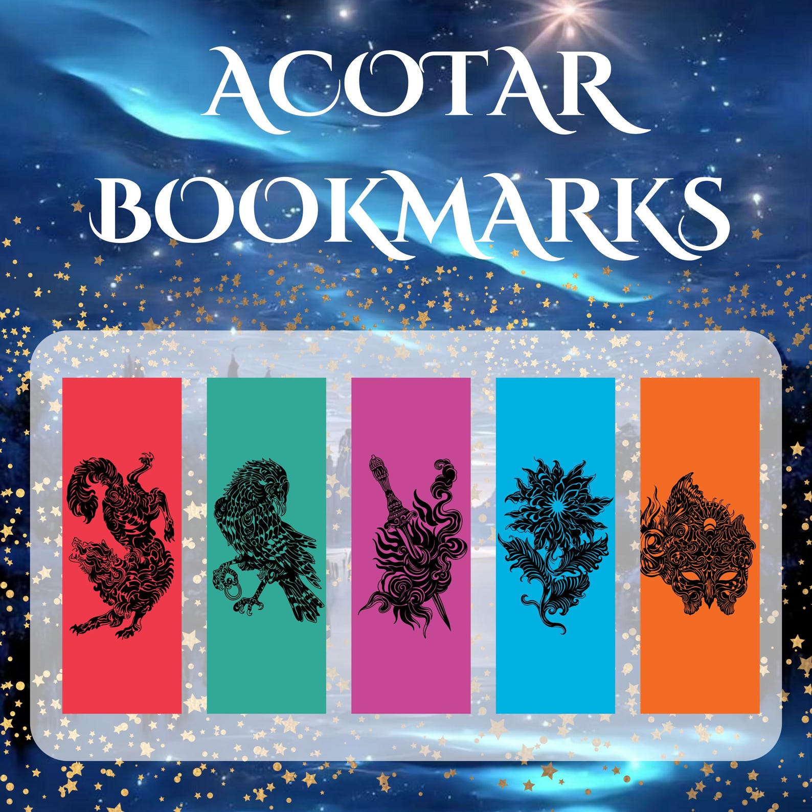 ACOTAR Bookmark | ACOTAR Cover Design | ACOTAR Merch | Fantasy Book ...