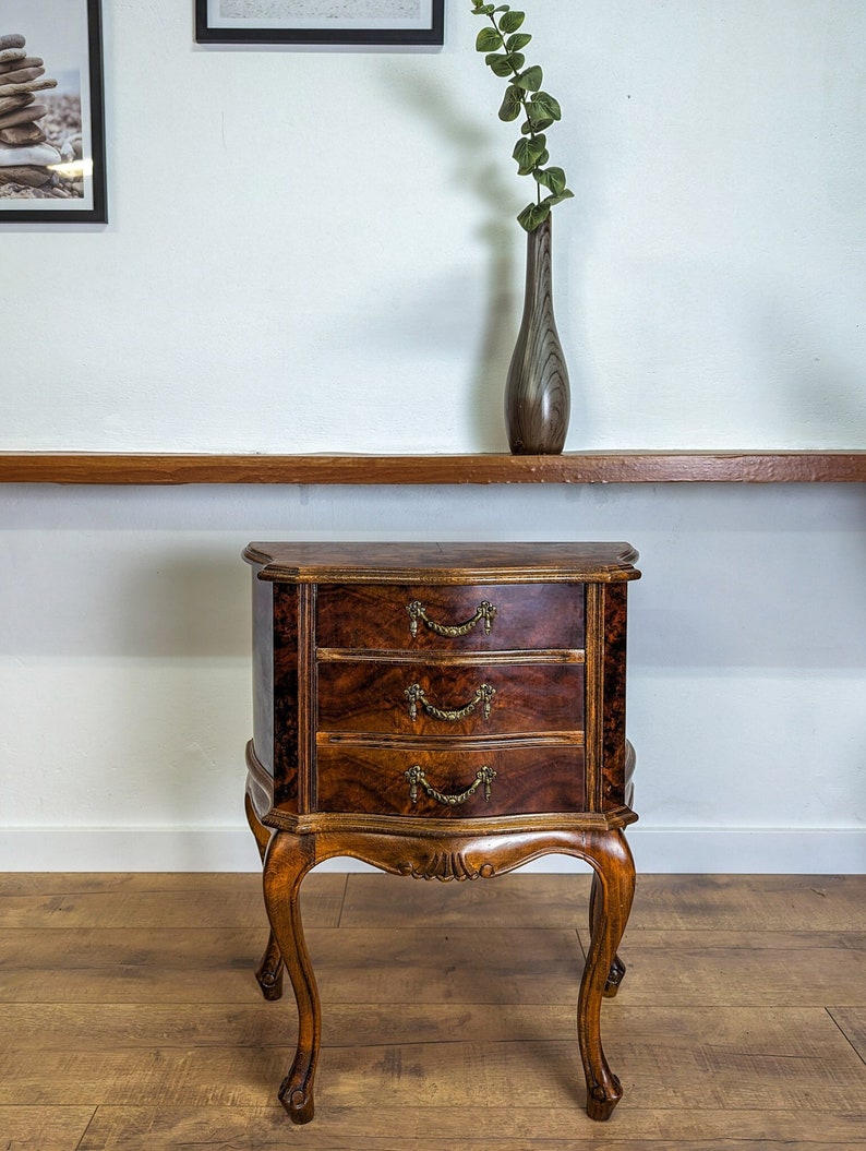 Antique French bedside table Louis XVI style image 1