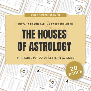 The Ultimate Guide to the 12 Houses in Astrology  | Printable Astrology Houses Cheat Sheet | Angular Houses | Astrology Information | Zodiac