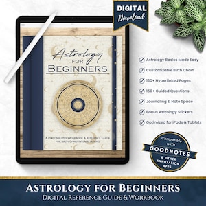 Digitales Astrologie-Arbeitsbuch | Geburtsdiagramm-Interpretation (Digitaler Download)