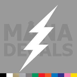 Lightning Bolt Vinyl Die Cut Decal Sticker - Shock Electric Power Charge | Multiple Sizes & Colors