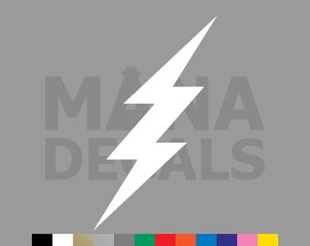 Lightning Bolt Vinyl Die Cut Decal Sticker - Shock Electric Power Charge | Multiple Sizes & Colors