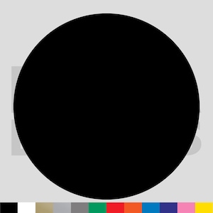Circle Vinyl Die Cut Decal Sticker - Round Dot Spot Shape | Multiple Sizes & Colors