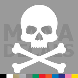 Skull and Crossbones Vinyl Die Cut Decal Sticker - Poison | Multiple Sizes & Colors