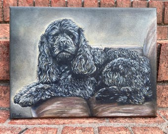 Cuadro personalizado de mascota de 9 x 12 pulgadas.