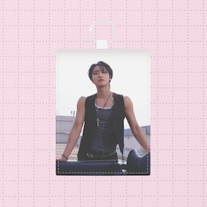 Seonghwa Ateez Custom Kpop Card Holder, Personalized Saffiano Faux Leather Wallet, Ateez Merch, Atiny Bias Gift, Keyring ID Case Fan Gift