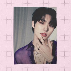 Mingi Ateez Custom Kpop Blanket, Personalized Velveteen Plush Throw, Ateez Merch, Custom Photo Blanket, Kpop Fan Gift