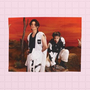Wooyoung & Mingi Ateez Custom Kpop Blanket, Personalized Velveteen Plush Throw, Ateez Merch, Custom Photo Blanket, Kpop Fan Gift