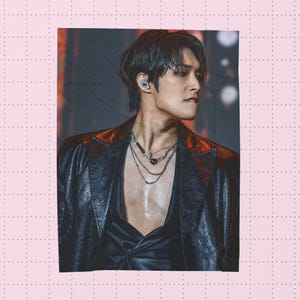 Mingi Ateez Custom Kpop Blanket, Personalized Velveteen Plush Throw, Ateez Merch, Custom Photo Blanket, Kpop Fan Gift