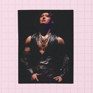 Mingi Ateez Custom Kpop Blanket, Personalized Velveteen Plush Throw, Ateez Merch, Custom Photo Blanket, Kpop Fan Gift