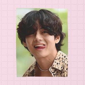 Taehyung V BTS Custom Kpop Blanket, Personalized Velveteen Plush Throw, BTS Merch, Custom Photo Blanket, Kpop Fan Gift