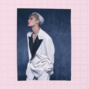 Mingi Ateez Custom Kpop Blanket, Personalized Velveteen Plush Throw, Ateez Merch, Custom Photo Blanket, Kpop Fan Gift