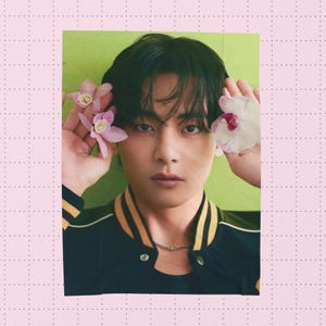 Taehyung V BTS Custom Kpop Blanket, Personalized Velveteen Plush Throw, BTS Merch, Custom Photo Blanket, Kpop Fan Gift