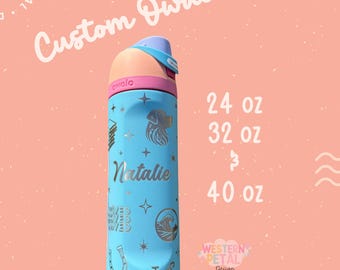 Custom Engraved Owala Tumbler, Personalized Full Wrap, Engraved Owala Cup, Laser Engraved Tumbler, 24 32 40 oz Gift