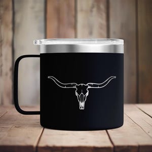 Bull Skull Horns Laser Engraving Clipart | Western Decor (SVG, PDF, AI)