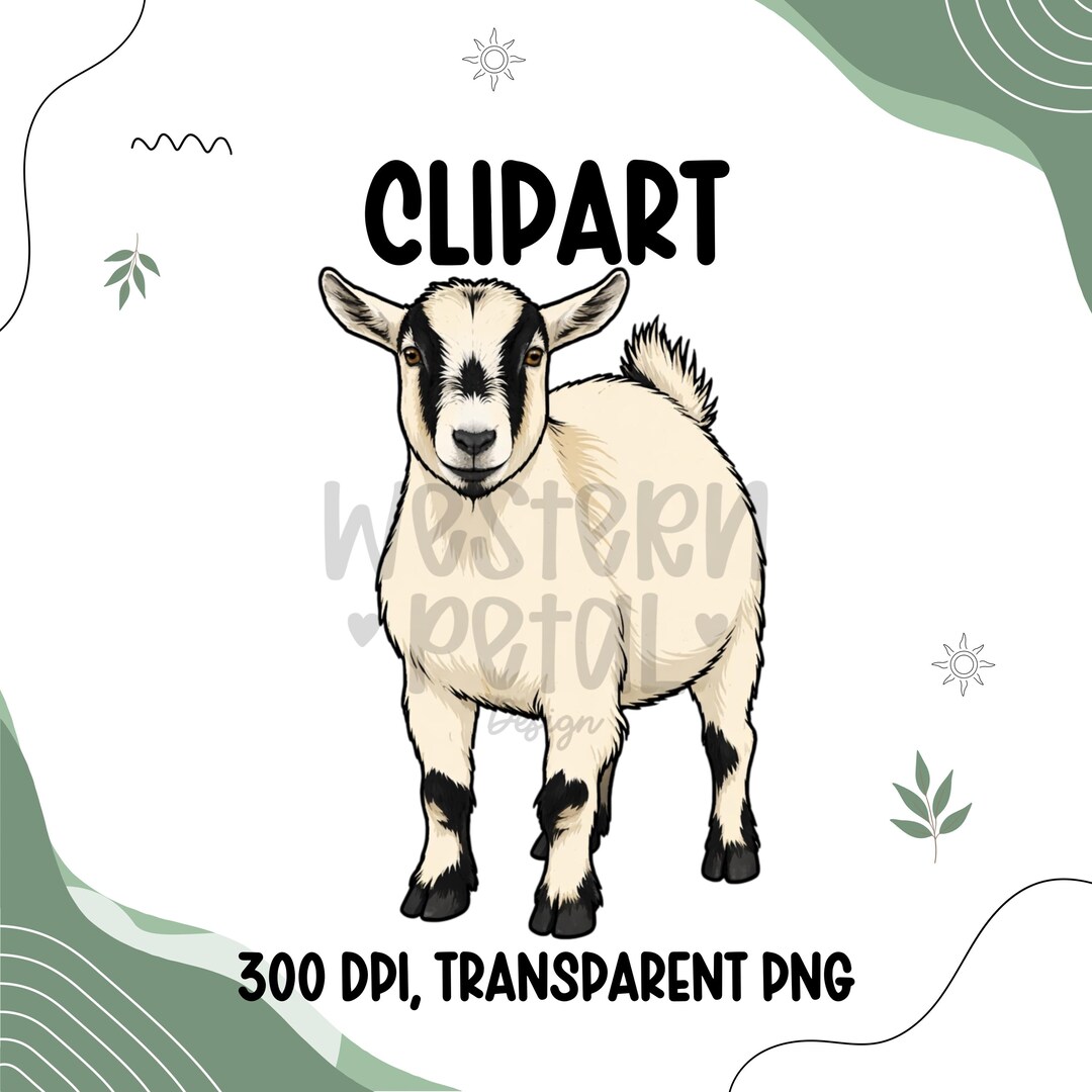 Pygmy Goat Clipart PNG, 4H Goat Clipart, Small Goat Illustration, Cute ...