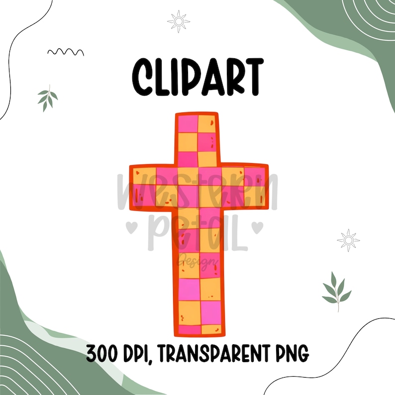 Retro tro Clipart Bundle PNG, kristen kors smiley WWJD Amen Jesus älskar dig, rosa orange trendig religiös grafik bild 4