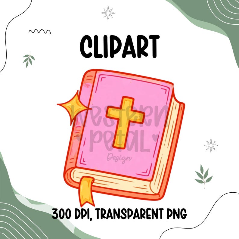 Retro tro Clipart Bundle PNG, kristen kors smiley WWJD Amen Jesus älskar dig, rosa orange trendig religiös grafik bild 3