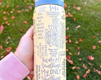 Engraved Owala Tumbler You Are My Sunshine, Custom Engraved Water Bottle, Cute Sunflower Owala Cup, Personalized Tumbler Gift, 24 32 40 oz