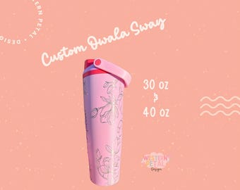 Custom Engraved Owala Sway Tumbler, Personalized Owala Water Bottle, Engraved Tumbler Cup, 30 40 oz Stainless Steel Gift