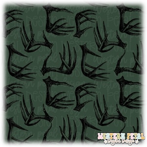 Hjorthorn sömlöst mönster PNG, jakt digitalt papper, rustikt skogskamouflagemönster, maskulin western design, 12x12 sublimering nedladdning