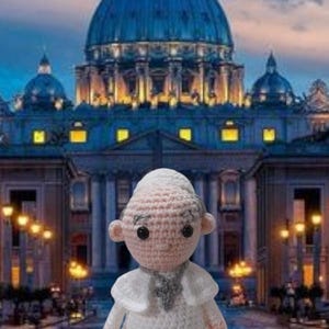 Pope Francis Crochet Pattern ITA, Amigurumi Doll