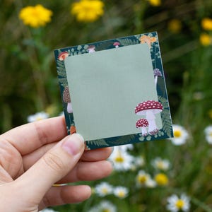 Mushroom and Fern Sticky Notes
