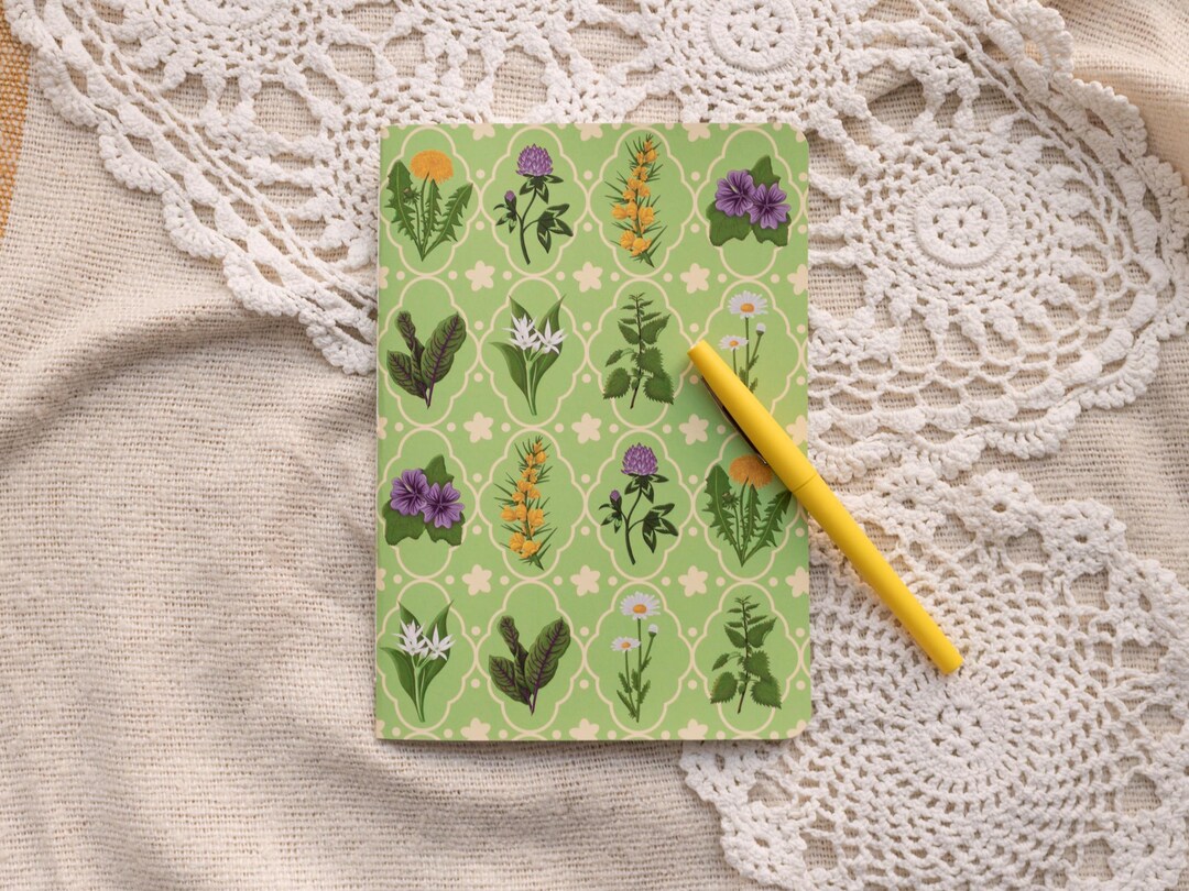 A5 Handmade Notebook With Spring Foraging Design | Soft Cover Journal ...
