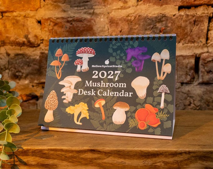 2027 Desk Calendar: Mushroom Forest