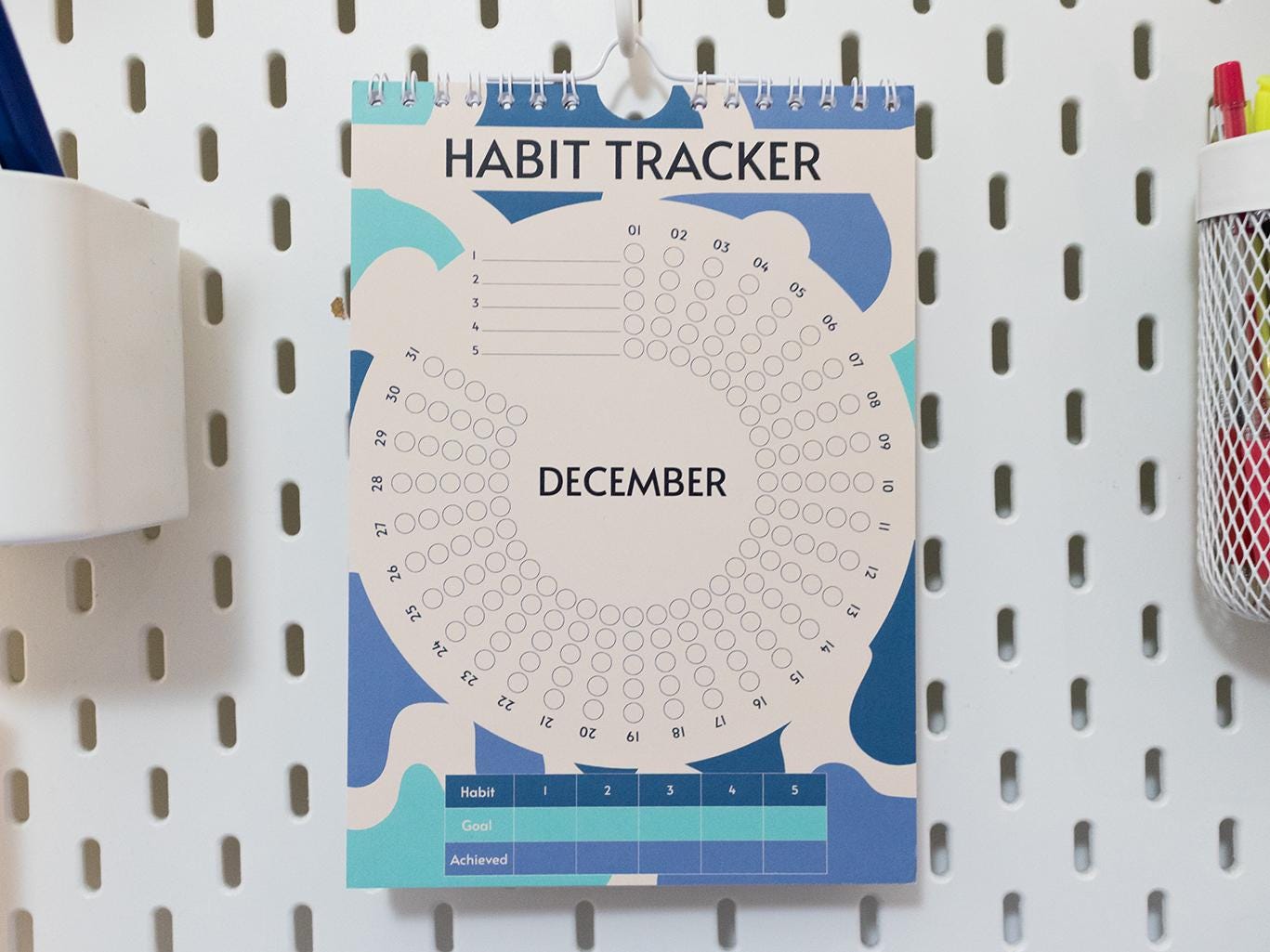 12-month Habit Tracker With Modern Design | A5 Wall-hanging Planner - Etsy